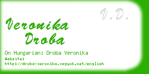 veronika droba business card